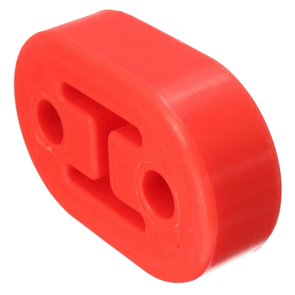 Universal Heavy Duty Upgraded Exhaust Hanger Support Bracket Rubber Mount Red Exhaust Systems Car Accessories