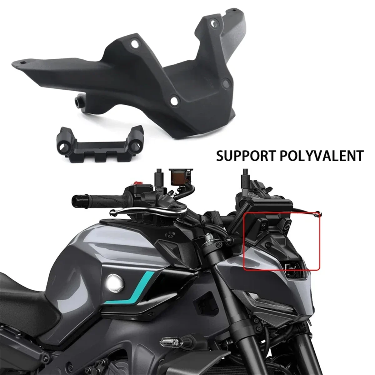 Motorcycle Accessories Windshield Front Windshield Wind Deflector Support for MT 09 MT-09 SP 2024