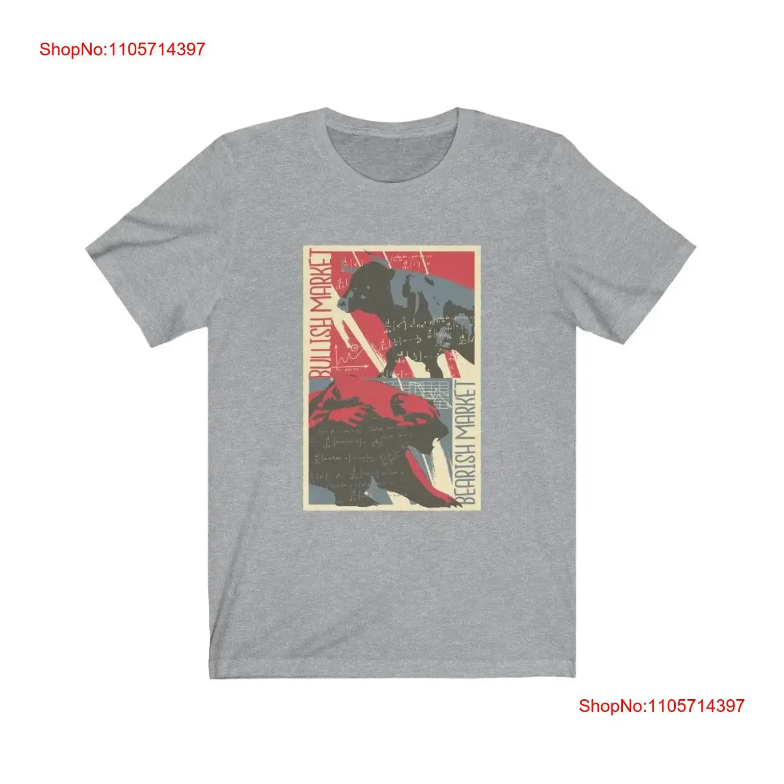 Bullish Bearish MarkeT T Shirt Bull Bear Stock Investment Sentiment Funny Trader vintage Washed Slightly Soft