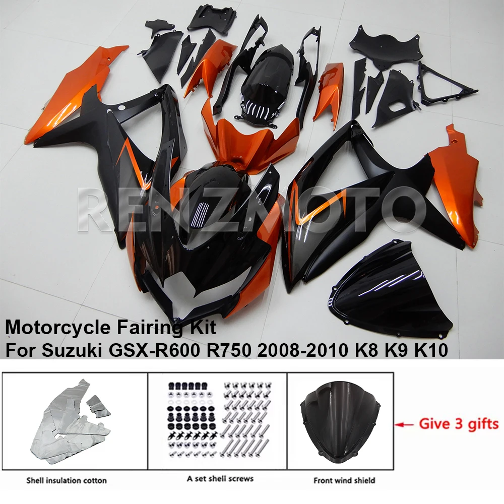 

Motorcycle Set Body Kit Fairing For Suzuki GSX-R600 R750 2008-2010 K8 K9 K10 Plastic Accessories Injection Bodywork S0608-114a