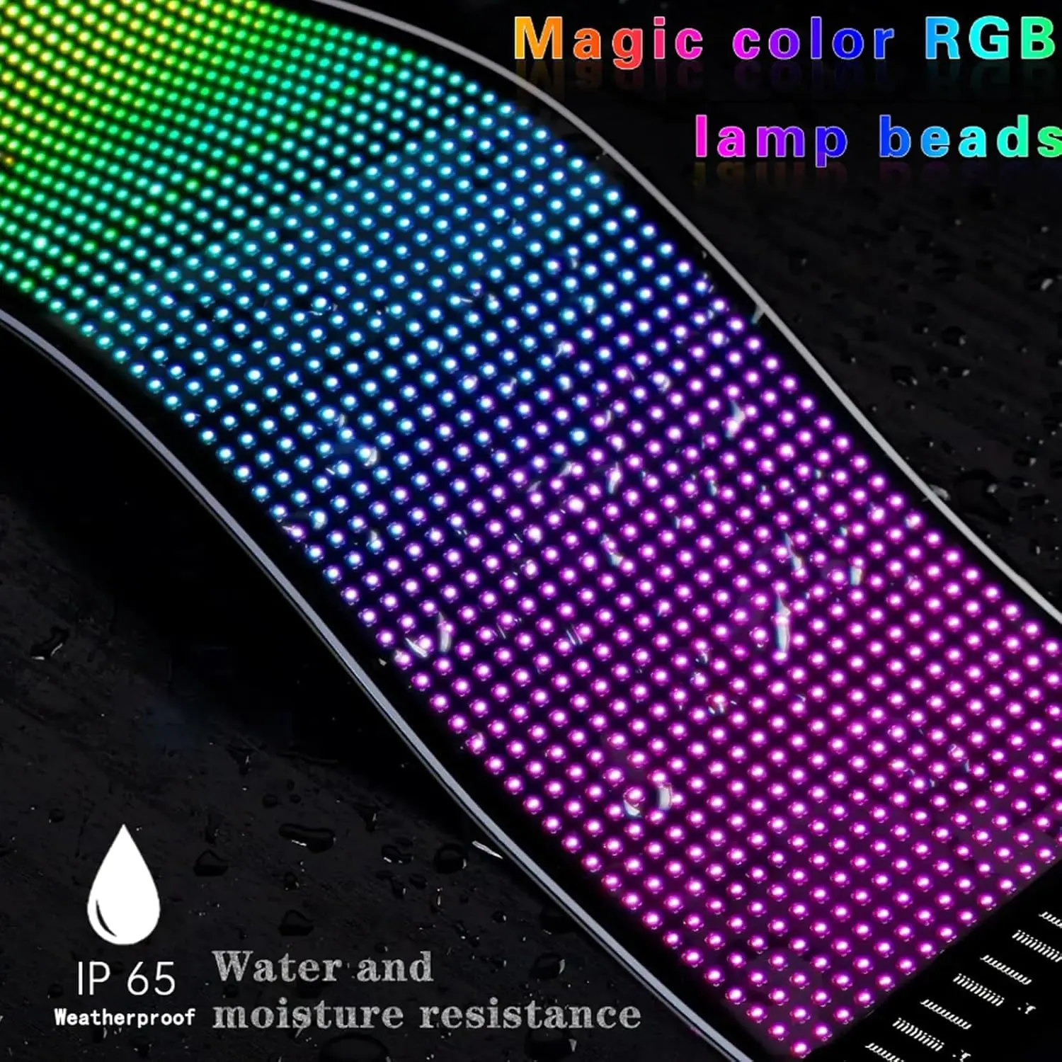 LED مصفوفة بكسل لوحة ضوء بلوتوث التطبيق 5 فولت USB التحكم التمرير الإعلان LED سيارة تسجيل الرسوم المتحركة للبرمجة للسيارة #5