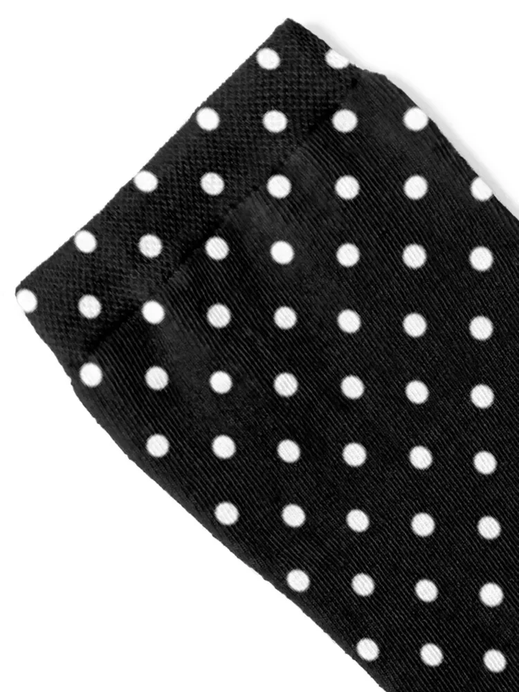 Black Polka Dot Pattern Socks Heating sock snow Women's Socks Men's