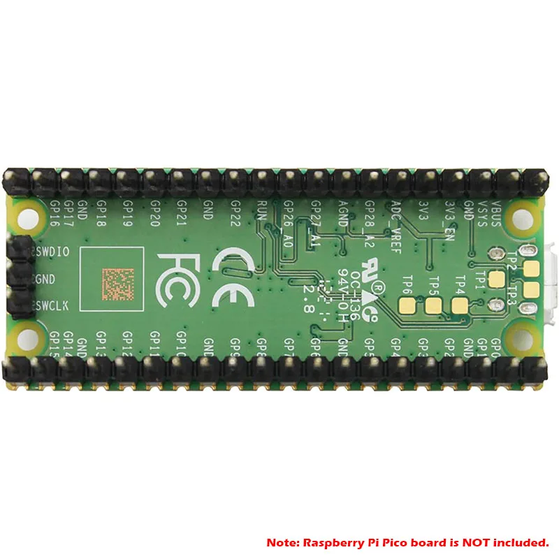 Набор из 15 штыревых разъемов для Raspberry Pi Pico — разъемы «папа» 2,54 мм (20-контактный + 3-контактный) — 5 полных комплектов