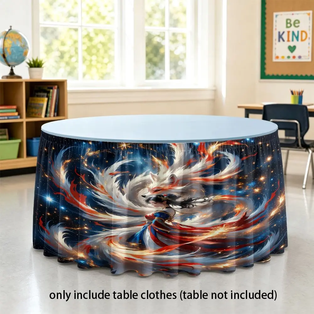 With star and nebula effects, for home decoration, dining table, office desk, party tablecloth, kitchen curtain