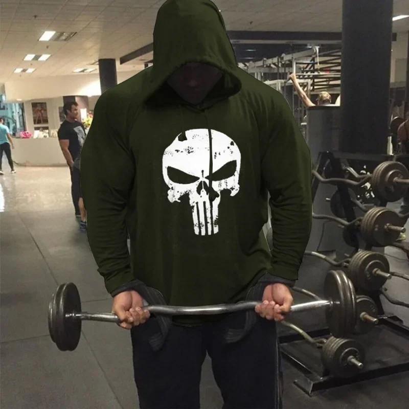 Sudadera con capucha de algodón purificado para hombre, camisa elegante, regalo de cumpleaños, arte de Punisher, Calavera, primavera y otoño