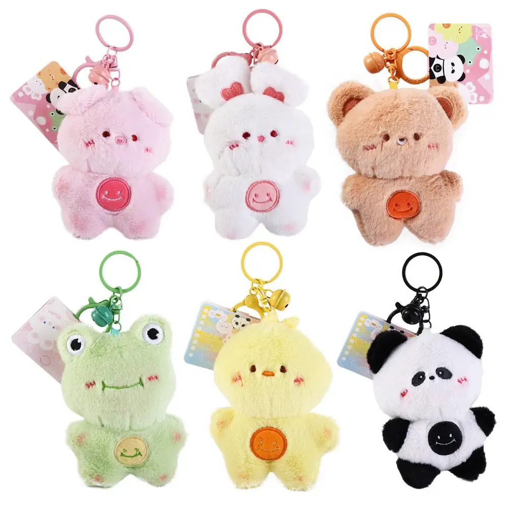 Kawaii Plush Backpack Pendant, Urso Boneca Coelho, Chaveiro Recheado, Mochila Brinquedo, Pequenos Presentes