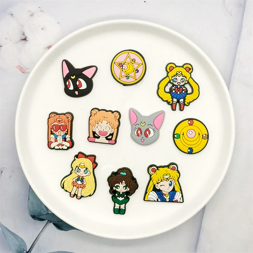 17-25 Stück Japanische Anime-Schuh-Charms, Cartoon-Schuh-Accessoires, Clogs, Sandalen, Dekorationen, Schnallen für Freunde, Partygeschenke – Detail 5