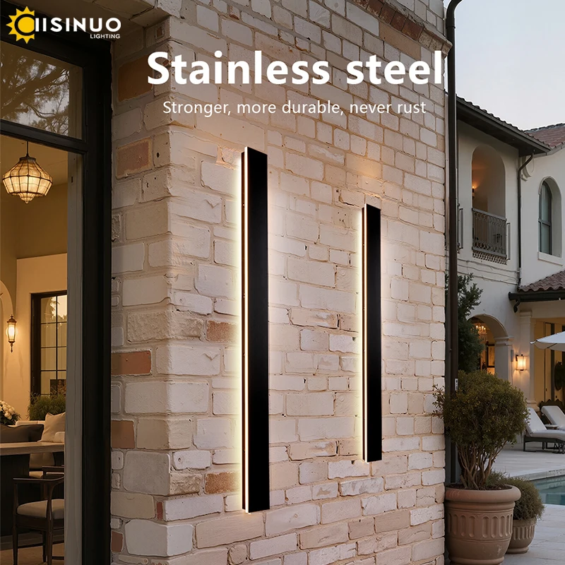 

IP67 Rust-Proof Outdoor Waterproof Wall Light Width 4" Stainless Steel Porch Lamp Triac Dimmable 10%-100% Corridors Garden Lamps