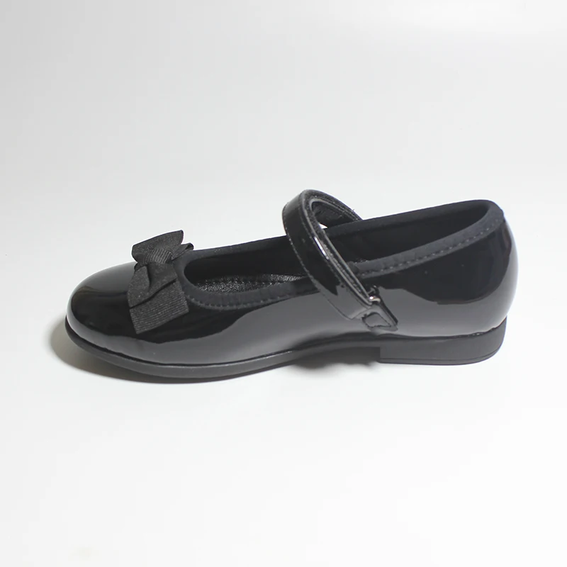 New Girls Shoes Mary Jane For Children Princess PU Leather School Shoes Black Dress Flats Pure Color Wedding Kids Uniform Shoe