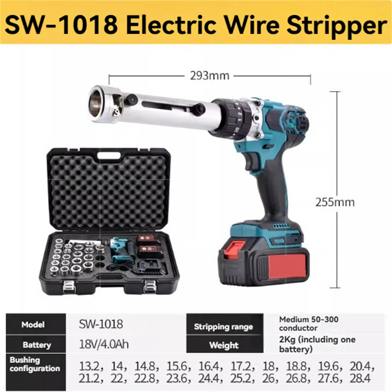

Инструмент для зачистки электрического кабеля с аккумулятором SW-1018, инструмент для быстрой резки проводов, диапазон 50-300 м ㎡ Электрические щипцы для зачистки проводов