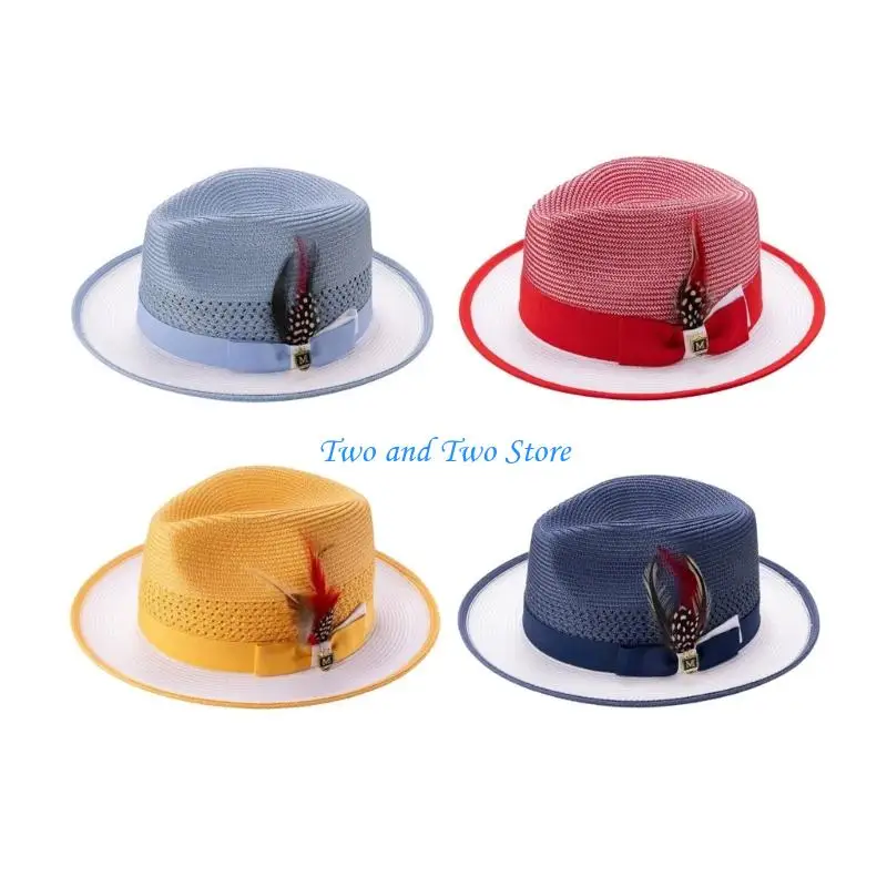 

HX6F Woven Summer Hat Soft Comfortable Hat For Outdoor Event Travel