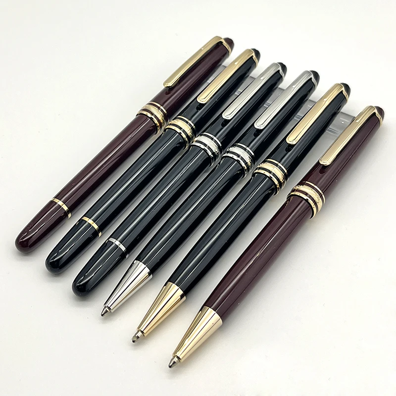 Luxury Msk-163 Black Resin Rollerball Pen Classic MB 4810 Nib Office School Writing Ink Fountain Pens With Serial Number