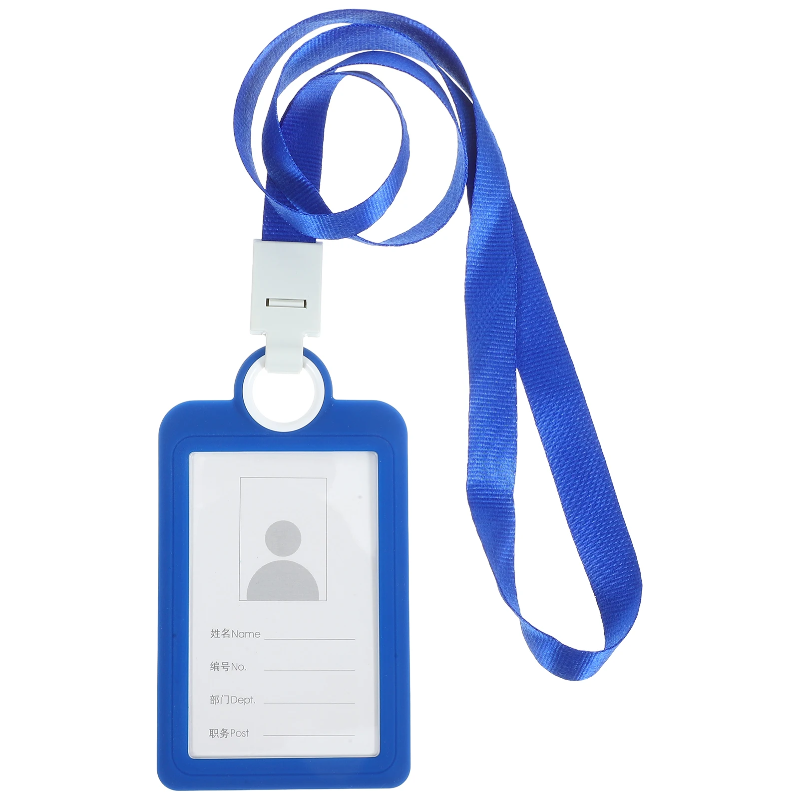 

Soft Silicone Hood Id Card Holder Lanyard Identification Badge Holders with Lanyards Sleeve Shell Case