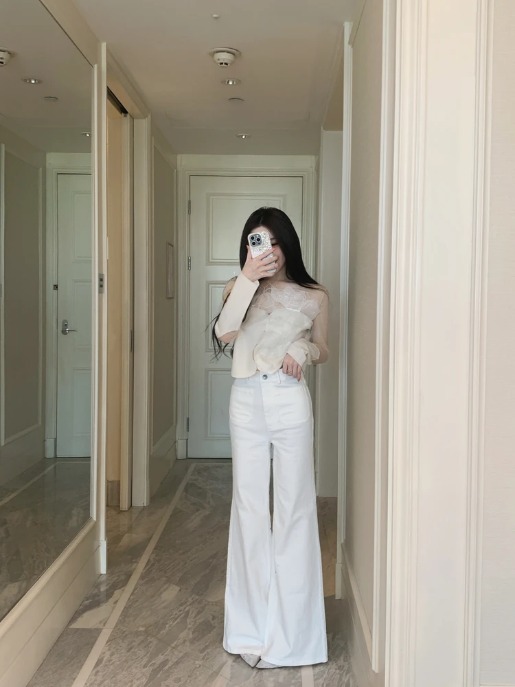 

Autumn Fairy Aosphere Cold Tone Long Sve Fairy Top Sexy Base Layer YOUENBB Commute Sle Slim Fit Wool Blend Color