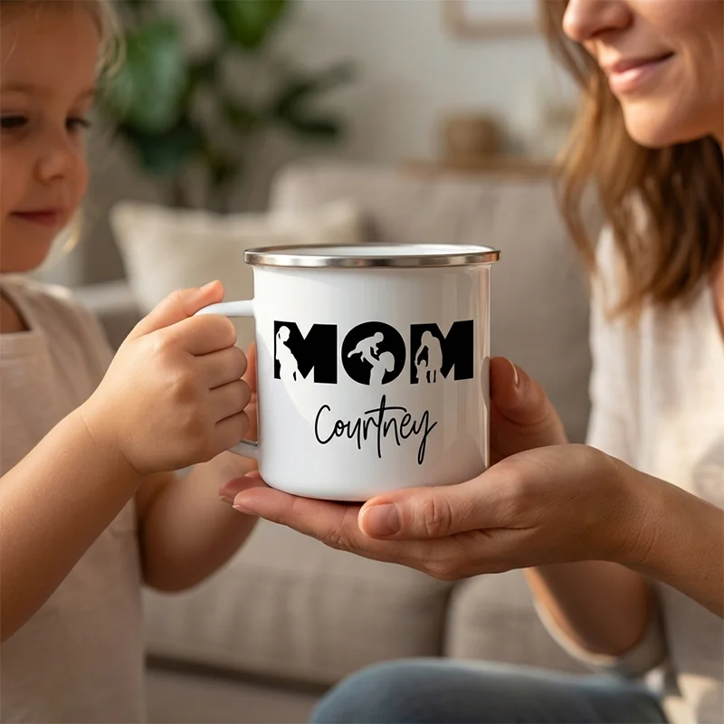 Customised Mother’s Day Coffee Mugs, Personalised Enamel Mugs, Juice Mugs, Milk Mugs and Tea Cups – The Perfect Gift for Mum view 5