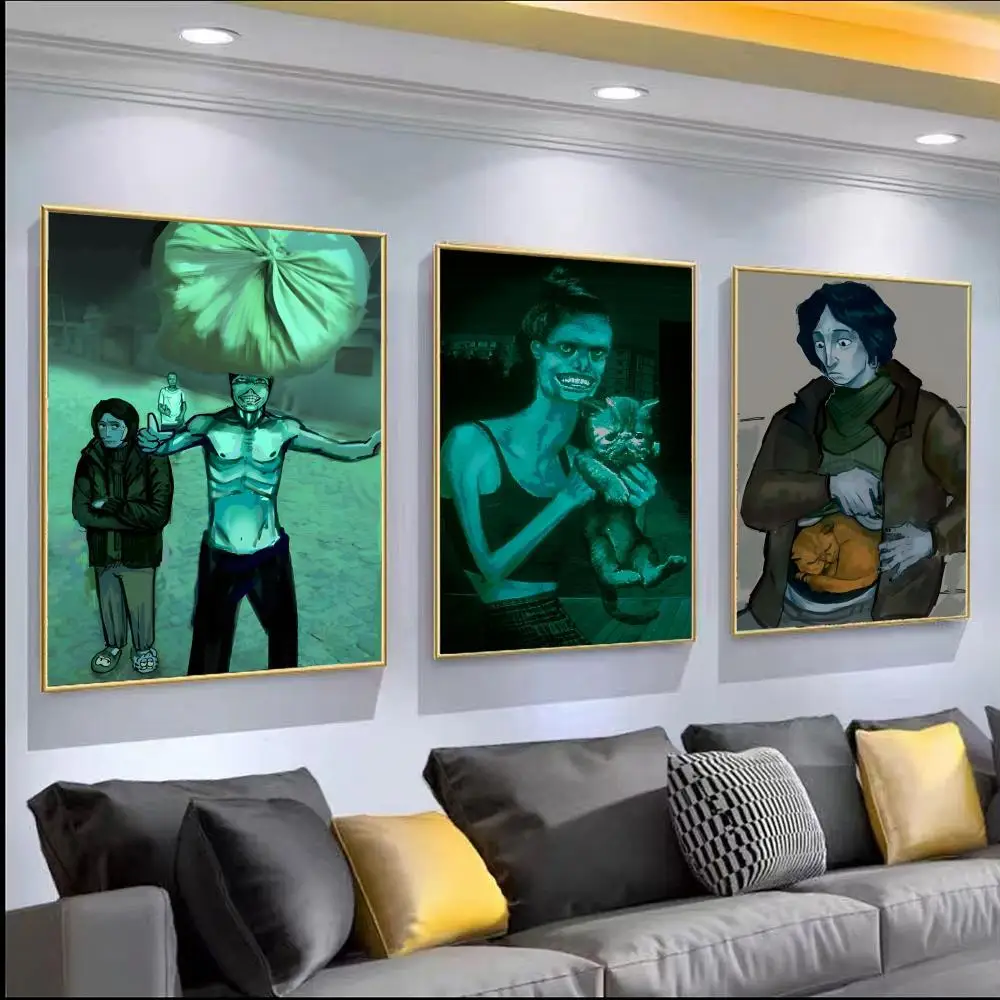 Honor Game N-No، أنا لست Human-MT ملصق قماش HD ملصق جدار الفن الداخلي المدخل ديكور المنزل عطلة