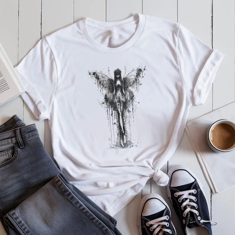 Dark Angel Women's T-shirt Summer New Style Casual Fashion Suitable for Both Men and Women