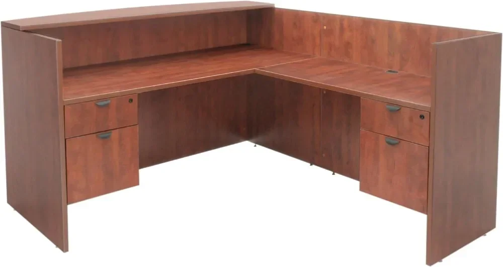 

For Double Box File Pedestal Reception Desk- Cherry