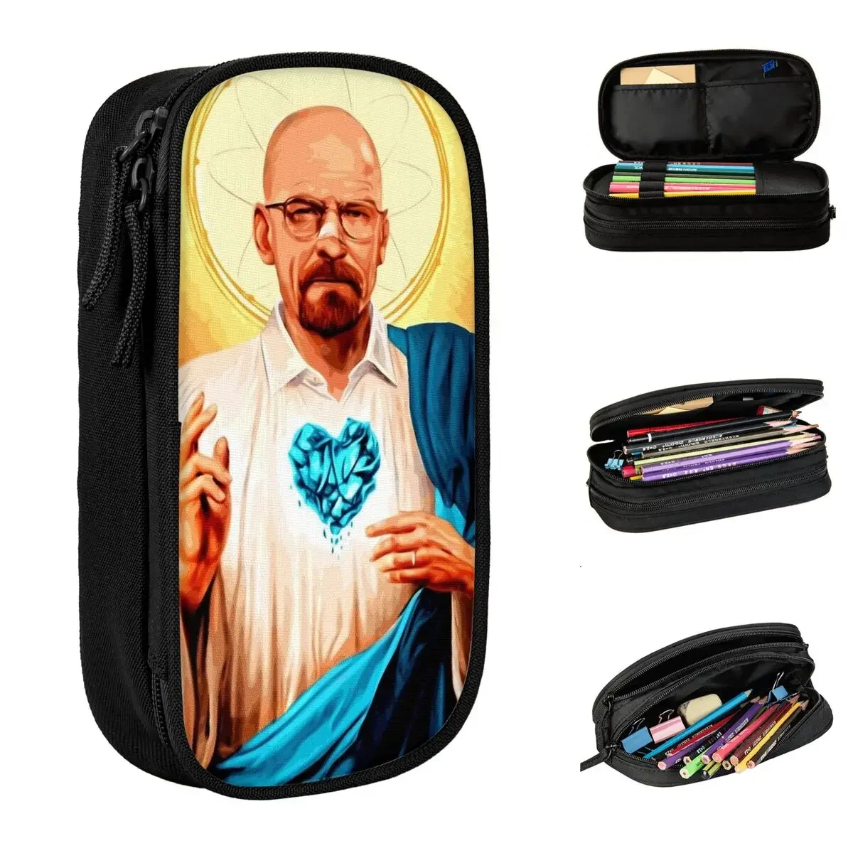 Funny Walter White Pencil Case Classic Pen Bags Kids Big Capacity School Supplies Gift Pencilcases