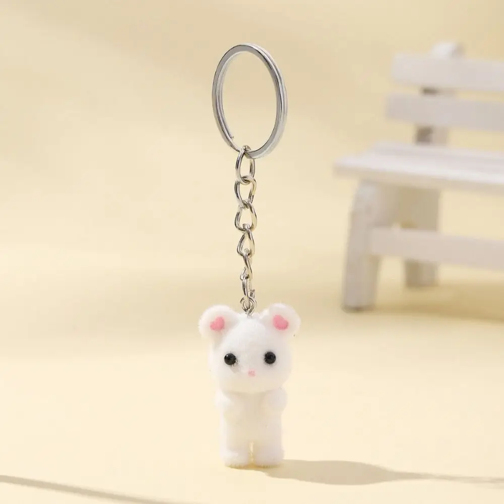 Cute Cartoon Resin Mouse Keychain Creative Fashion Phone Pendant Backpack Pendant Bag Accessories