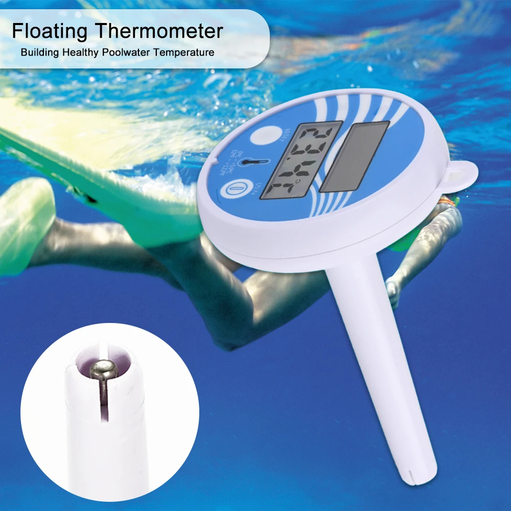 Floating Digital Pool Thermometer Solar Swimming Pool Floating Thermometer Bathtub Spa Hot Tub Ponds Temperature Meter