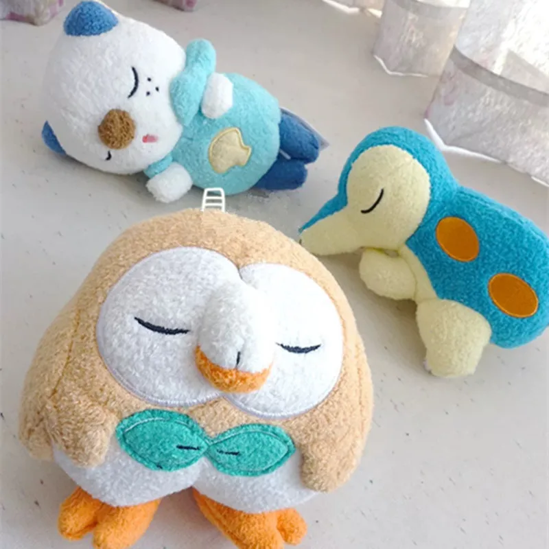 

Kawaii Pokemon Plush Toys Mini Sleep Sleep 3 Pack Oshawott Rowlet Cyndaquil Soft Stuffed Games For Kids Babies Christmas Gift