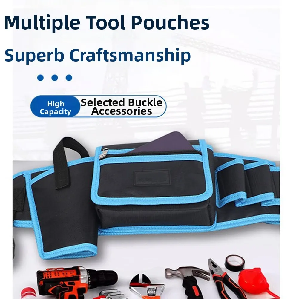 

1 шт., поясная сумка для инструментов, водонепроницаемая ткань Оксфорд, карманная сумка для инструментов, сумка для инструментов электрика, держатель для хранения, органайзер для дрелей, молотков