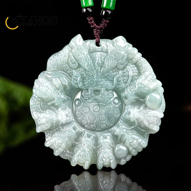 Natural A Goods Jade Kowloon Protector Pendant Zodiac Dragon Jade Necklace Luxury Charm Jewelry for Men and Women