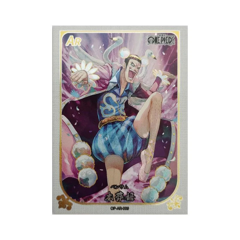 Anime ONE PIECE Rare AR Refraction Foil Luffy Ace Mihawk Law Black Maria Smoker Toys for boys Collectible Cards Birthday Present