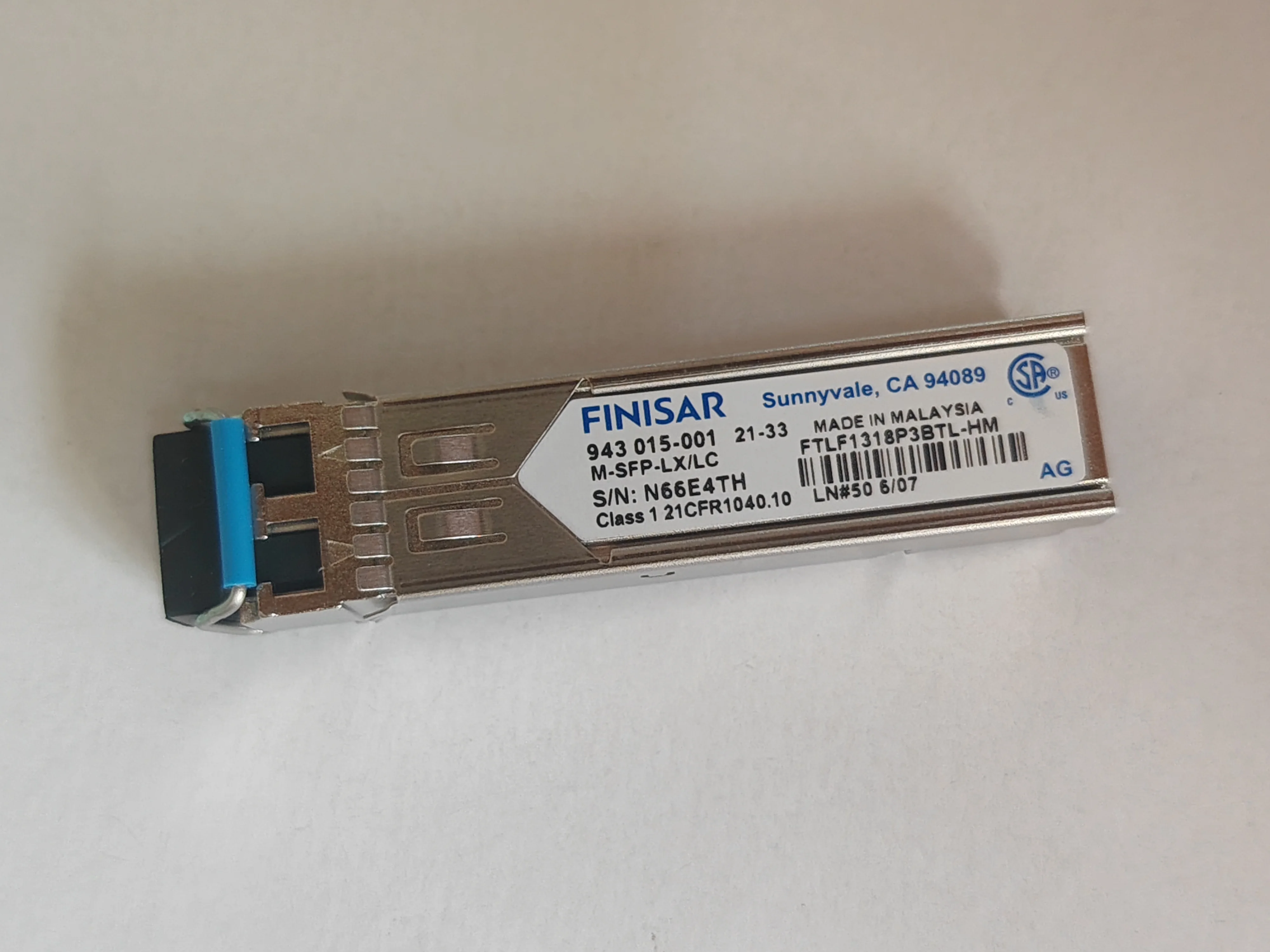 

HIRSCHMANN SFP Fiber Optical Module 1.25G 10KM FTLF1318P3BTL-HM 943015-001 SFP-LX/LC HIRSCHMANN 1GB 10KM Transceiver Sfp