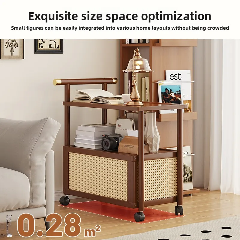 أريكة متنقلة بعجلات على طراز القرون الوسطى بجانب عدد قليل من غرفة المعيشة 2025 أريكة جديدة خزانة جانبية خفيفة فاخرة زاوية راقية قليلة #2