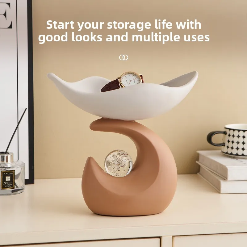 Modern simplicity comes and goes, storage ornaments enter the entrance, living room desktop key, jewelry storage decorative tray