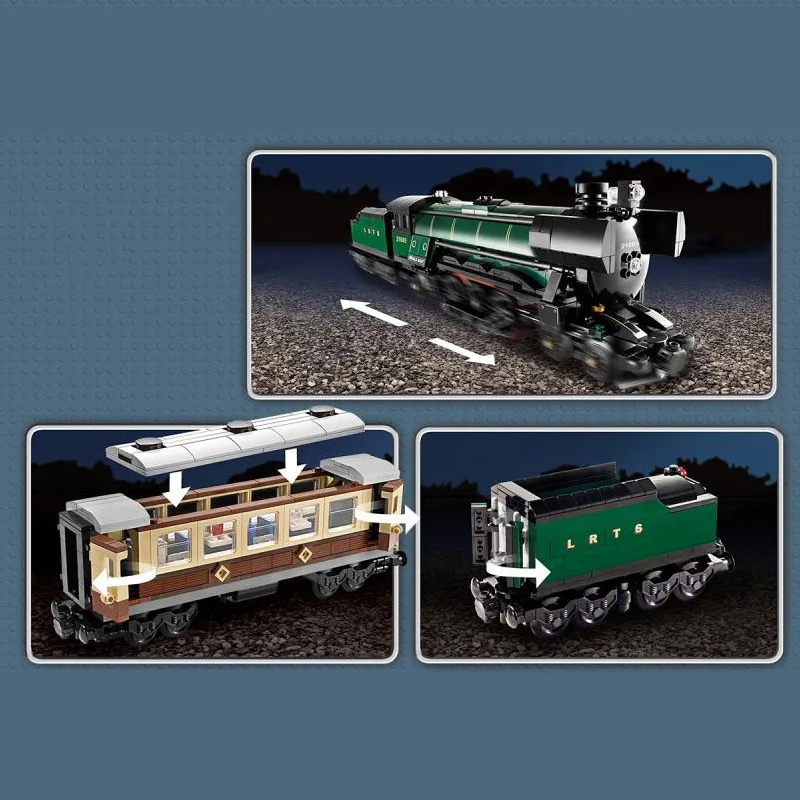 In Stock 21005 Emerald Night train Building Blocks Brick Birthday Chirstmas Gift model kit Toy 1085PCS