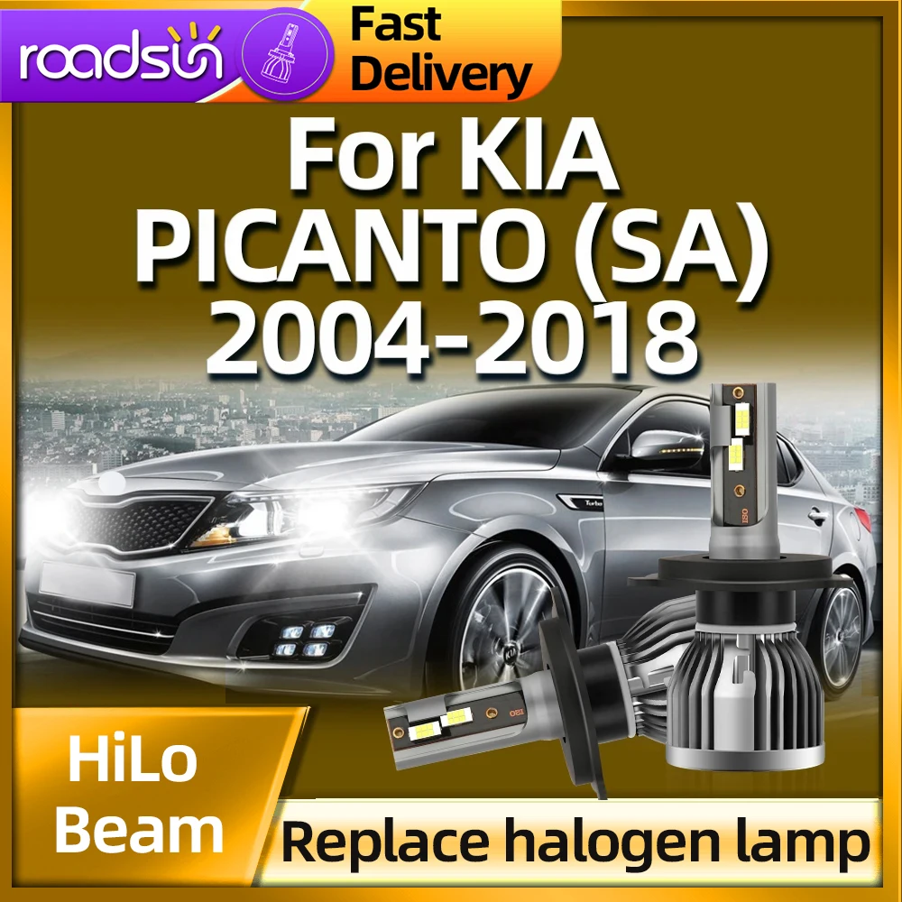 

Roadsun H4 LED Bulb Car Headlamp 30000Lm Bulbs For KIA PICANTO (SA) 2004 2005 2006 2007 2008 2009 2010 2011 2012 2013 2014-2018