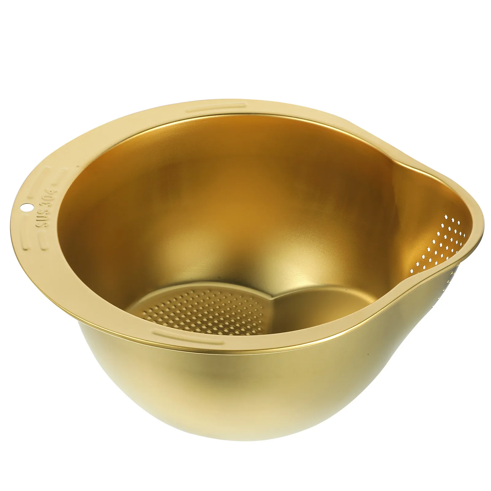 

Premium Stainless Steel Kitchen Strainer Bowl Multi Functional Rice Washer Fruit Vegetable Drainer Fine Mesh Colander Drain