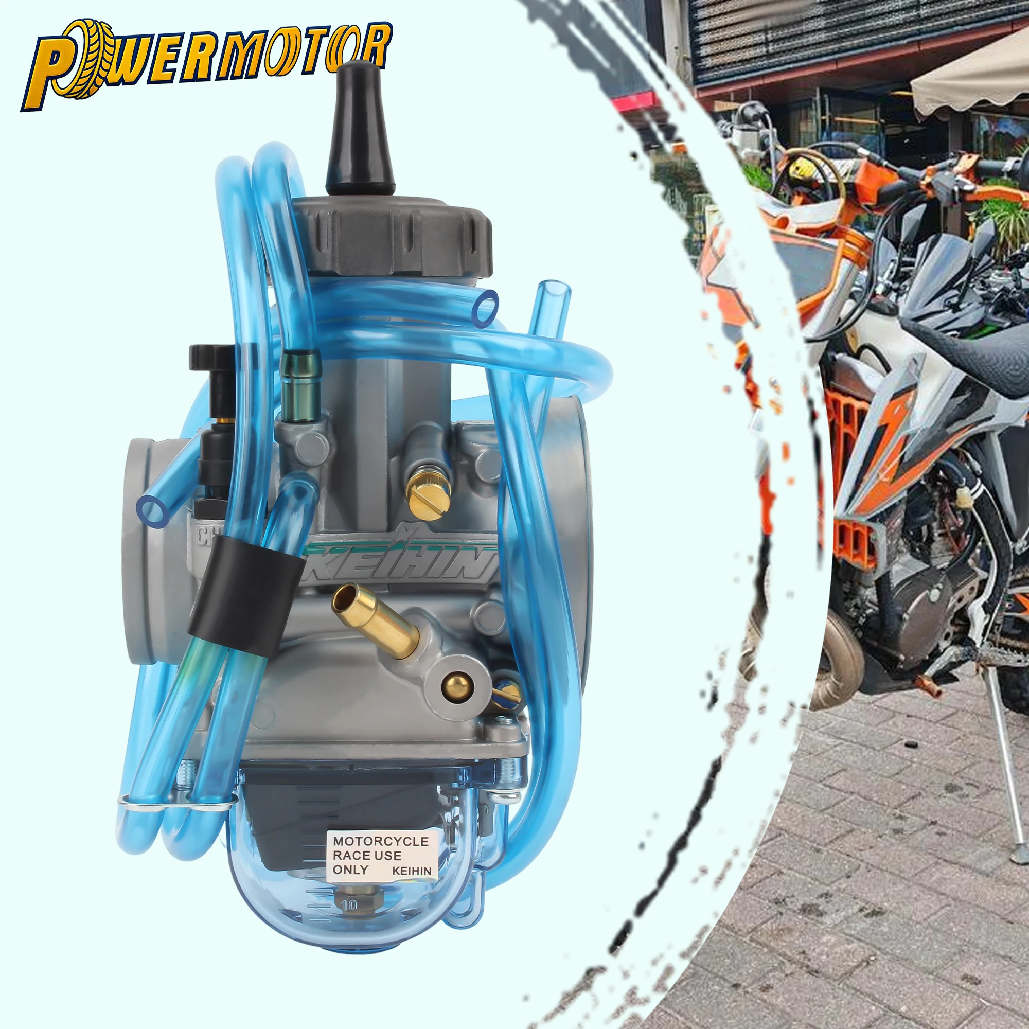 

Motorcycle Carburetor With Power Jet For Keihin PWK 33 34 35 36 38 40 42mm 4T Engine Motocross Pit Dirt Bike Accessories Enduro