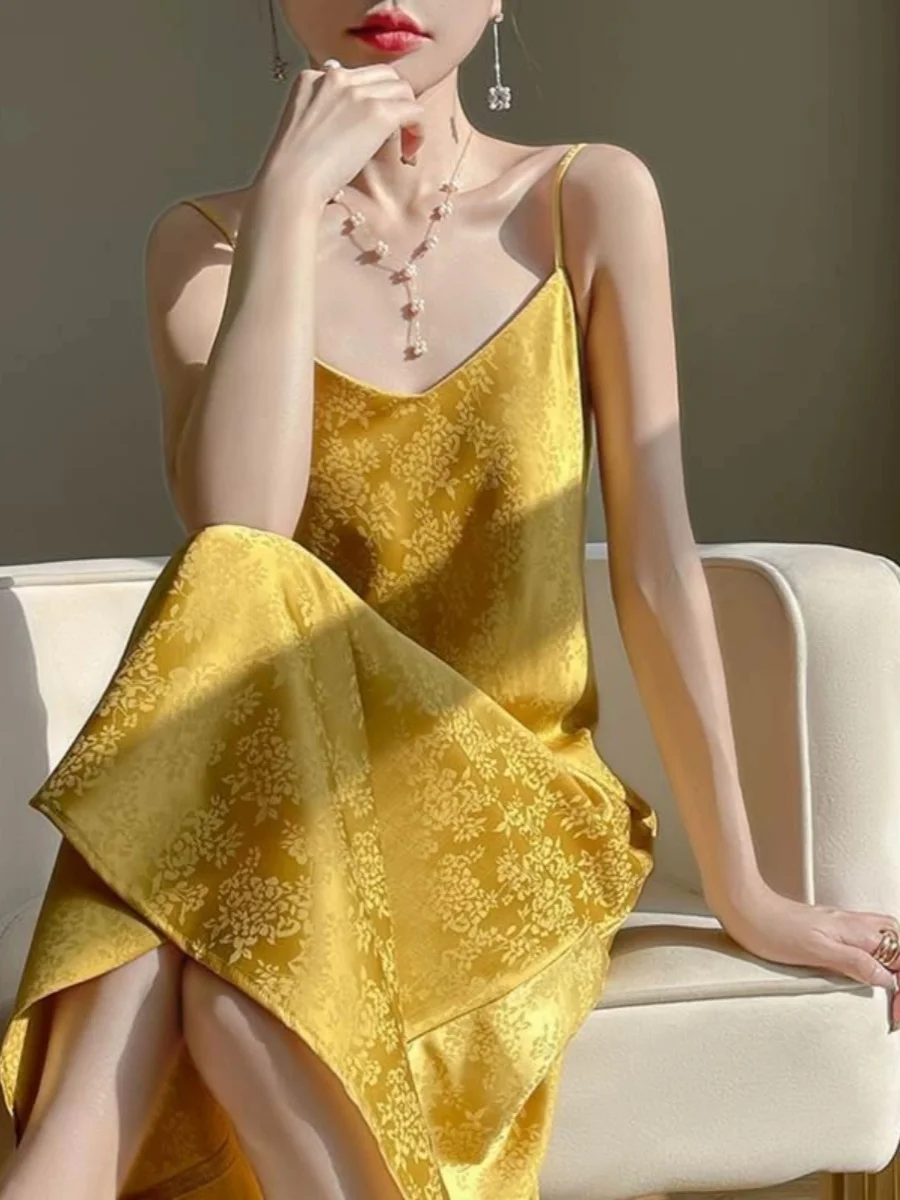 

Ele атласная кислота Dr женское летнее длинное жилетное платье на бретельках Dr утягивающее платье-сфера с цветочным узором