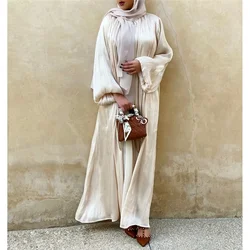 Eid Mubarak Ramadan Dubai Open Abaya Women Muslim Long Cardigan Maxi Dress Kimono Kaftan Islamic Clothing Turkey Gown Jalabiya