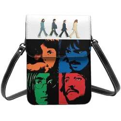 The Beatle Walking Road monedero pequeño para teléfono móvil, Funda de cuero para tarjetas, bolso cruzado para mujer de calle, duradero