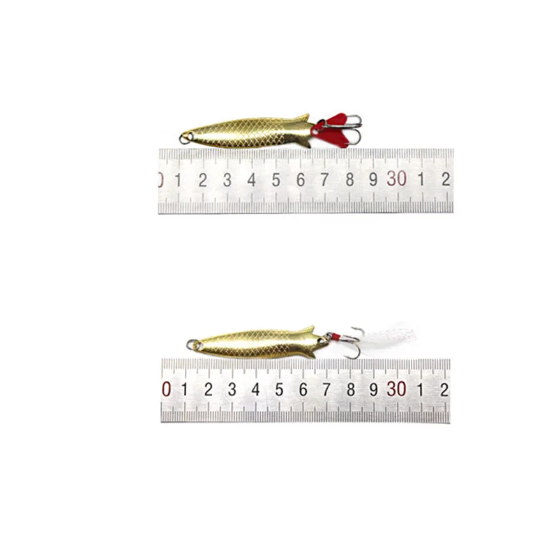 1Pcs 5,2g 8,5 cm/10cm Gold Silber Metall VIB Lockt vivid Vibrationen Lffel  Kder Angeln Kder fisch Artifici Harten Kder Herz feder - AliExpress