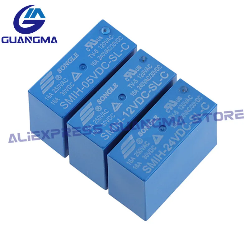 50PCS new Relay SMIH-05VDC-SL-C SMIH-12VDC-SL-C SMIH-24VDC-SL-C Relay 05 12 24 V 250Vac 16A 8PIN SMIH-05V 12V 24VDC-SL-A 6Pin