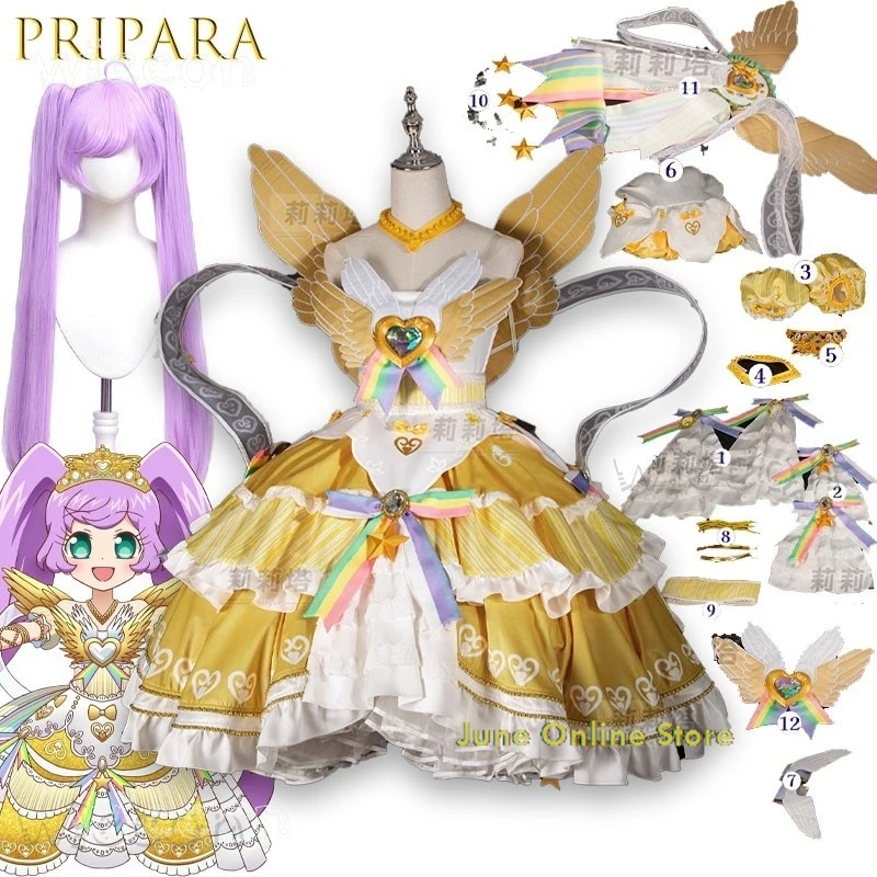 

Костюм для взрослых ‌ ‌ Костюм для косплея Mako Rara PriPara Premium, наряд идола с заколкой для волос, платье, парик для Хэллоуина и карнавала