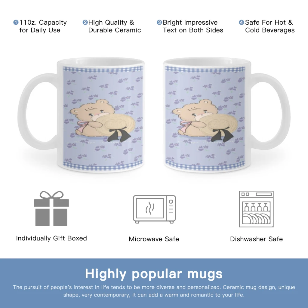 

M-Mikko Illustration Free shipping Ceramic Mug Cute Coffee Tea Milk Stave Mugs And Cups with Handle Novelty Gifts