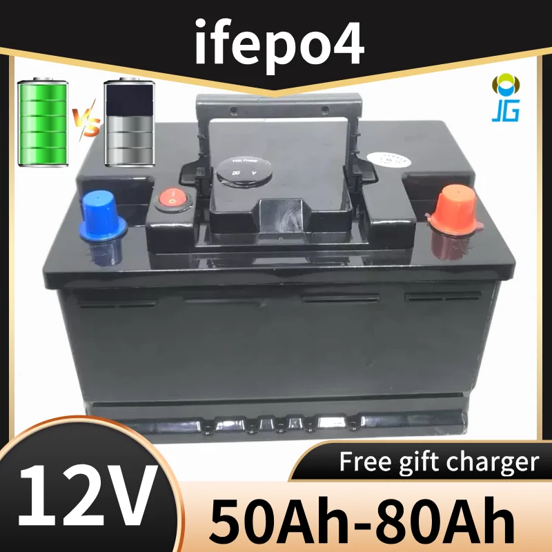 

Car Starting Battery 12V 50Ah 60Ah 70Ah 80Ah Lifepo4 Lithium Peak Discharging Current 900A-1000A for Gasoline Diesel Cars