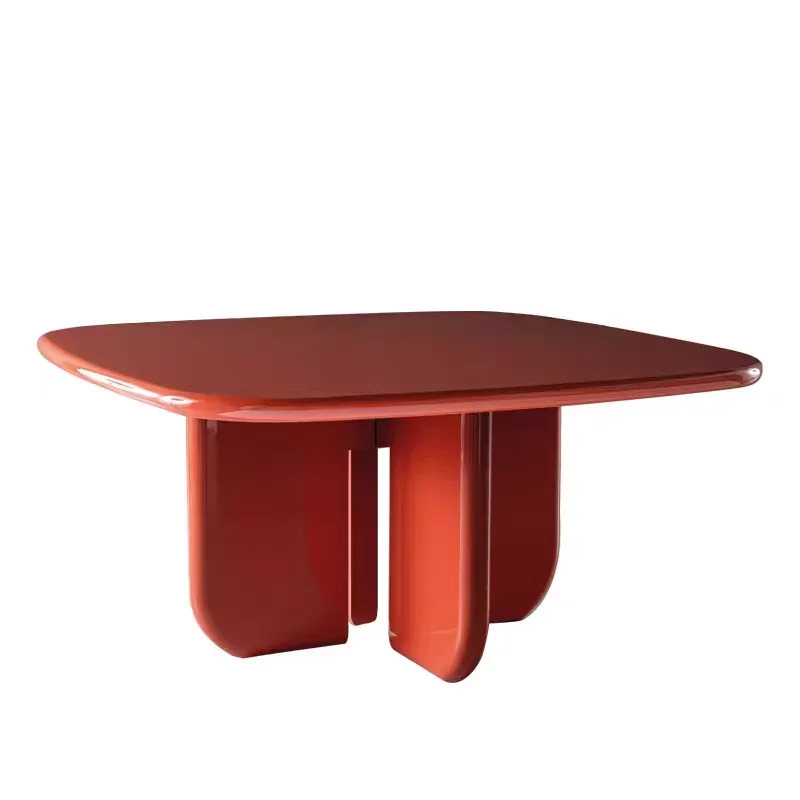 6005 الإيطالية الحد الأدنى ميريدياني خشب متين طاولة مستديرة بسيطة الحديثة غرفة المعيشة عالية اللمعان البيانو ورنيش ITALO طاولة طعام