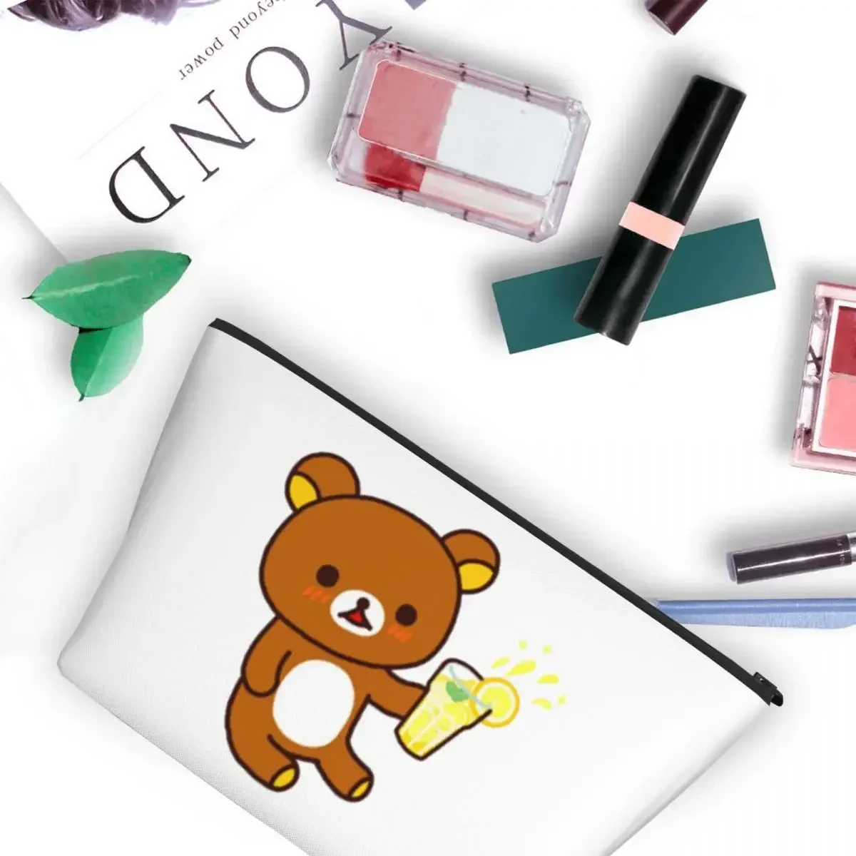 Cool Lemonade Milk And Mocha Cute Teddy Bears Women Cosmetic Bag Travel Makeup Organizer Pouch Toiletry Storage Dopp Kit Box