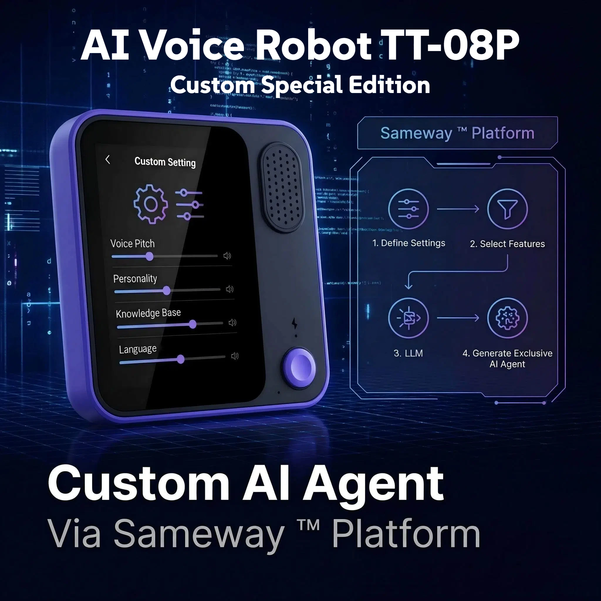 ai-voice-robot-tt-08p-chatbot-custom-ai-agent-llm-multilingual-gpt-emotion-recognition-localized-privacy-protection-mcp-settings