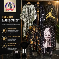 1/2/3pcs Professional Unisex Haircutting Kit Anti-Stain Cape Durable Easy-Clean Cloth Apron Neck Duster Brush Barber shop tools