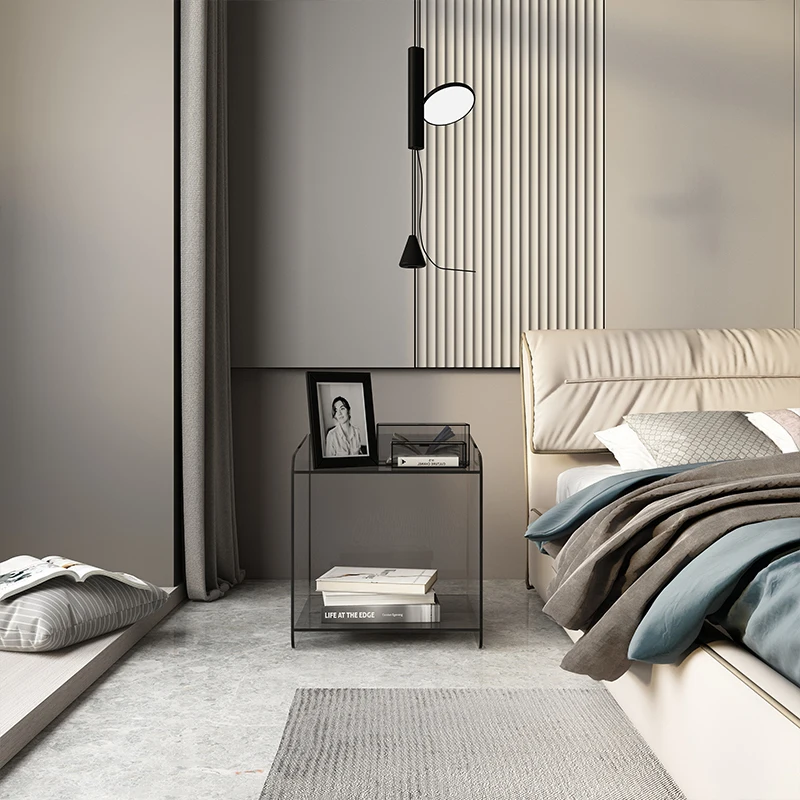 Acrylic bedside table simple creative Internet celebrity modern bedroom living room locker