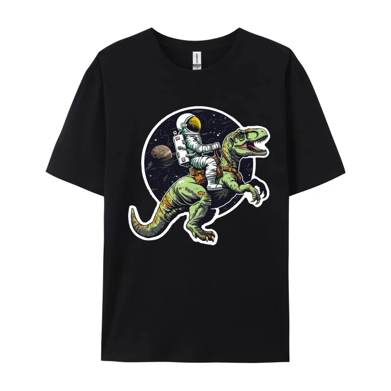 Explore Outer Space Brand Men T Shirt Dinosaur Space Astronaut Printed Customized Top T-shirts Printed T Shirts Free Shipping